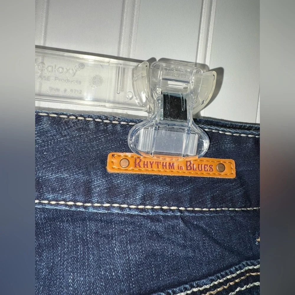 NWT Rhythm Blues Dark Denim Western Slim Boot Jeans| Size 16